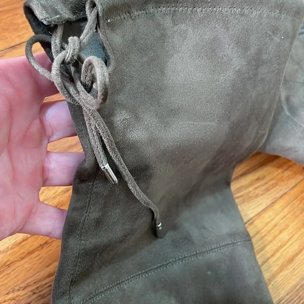 Marc Fisher Side Zip Over The‎ Knee Faux Suede Boots Taupe size 7